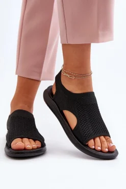 Sportowe Sandały Damskie Czarne Cesys