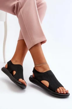 Sportowe Sandały Damskie Czarne Cesys