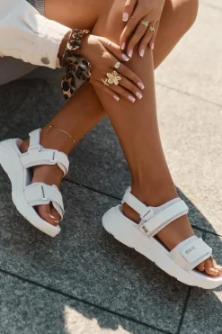 Sportowe Sandały Damskie Na Platformie Big Star RR274A076 Beżowe