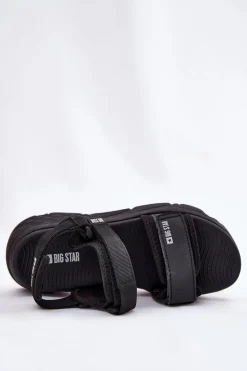 Sportowe Sandały Damskie Na Platformie Big Star RR274A077 Czarne