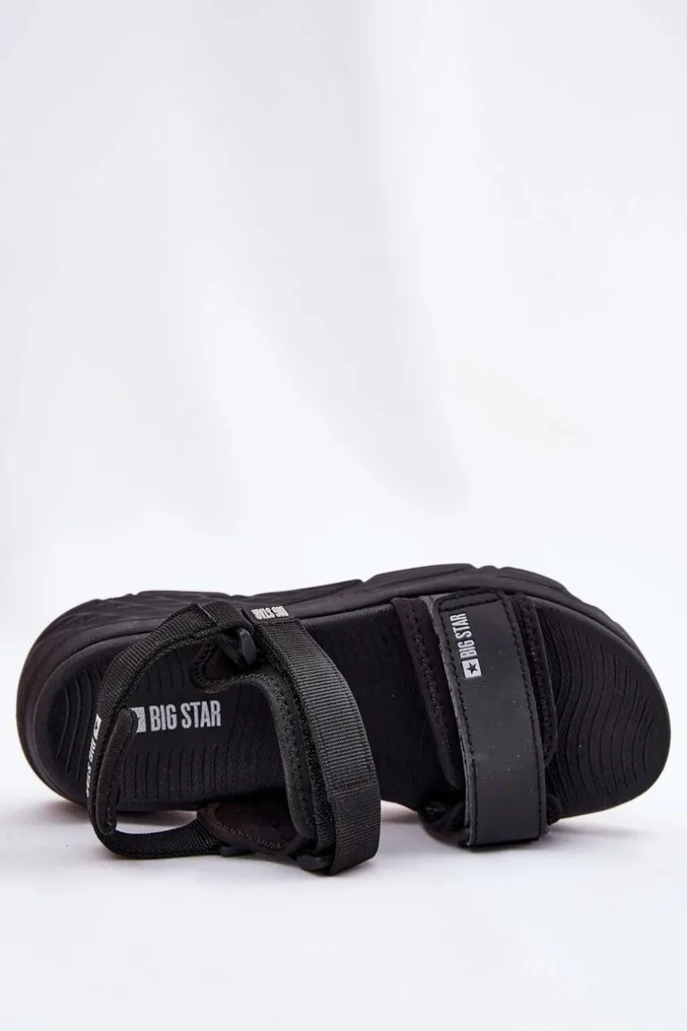 Sportowe Sandały Damskie Na Platformie Big Star RR274A077 Czarne