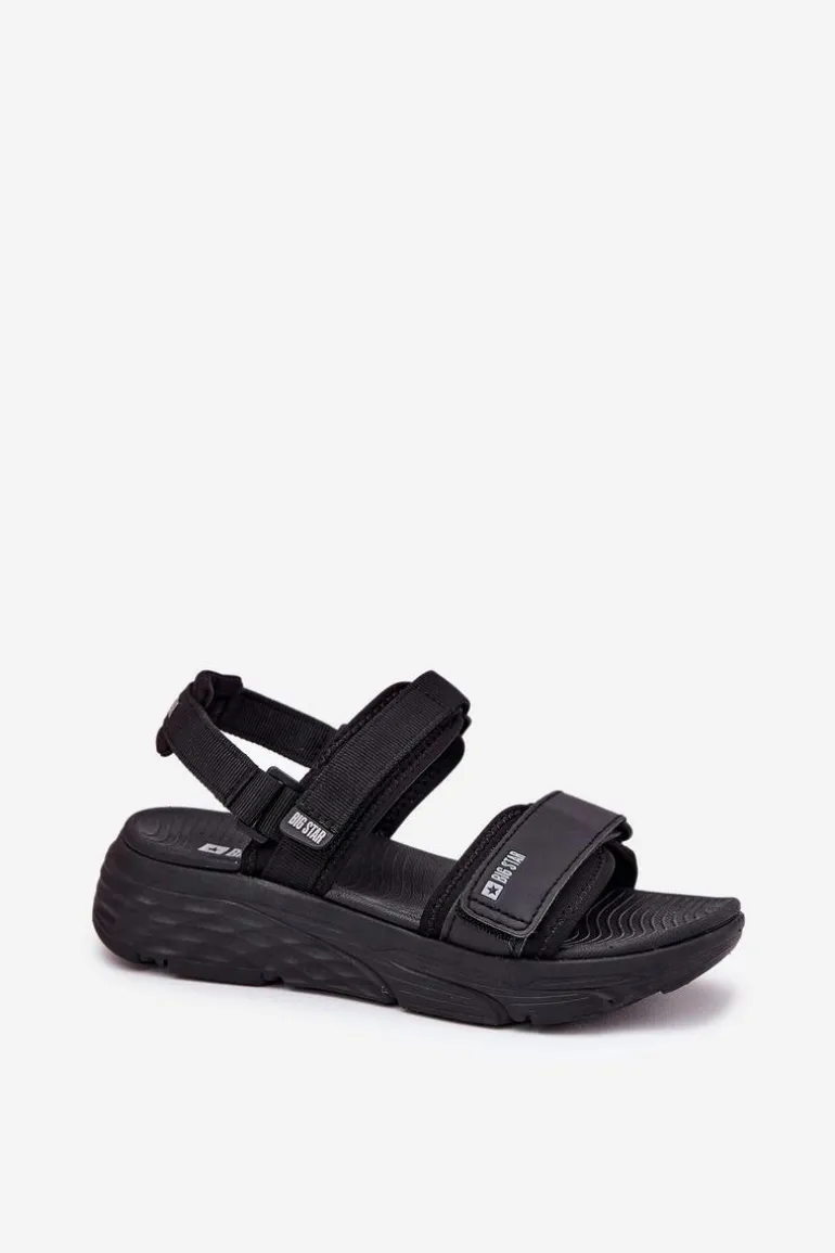 Sportowe Sandały Damskie Na Platformie Big Star RR274A077 Czarne