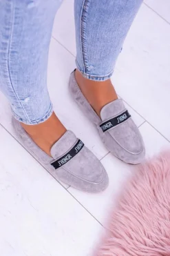 Szare Mokasyny Damskie Lu Boo Horten