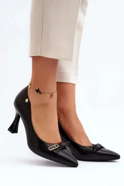 Szpiki Eko Skórzane Czarne Kismetti