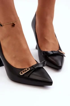 Szpiki Eko Skórzane Czarne Kismetti