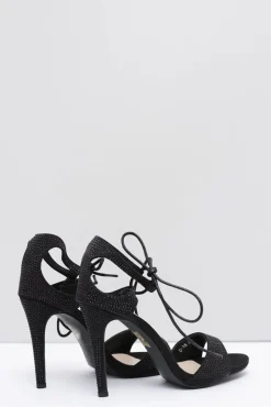 Szpilki Damskie Czarne z Cyrkoniami Belona