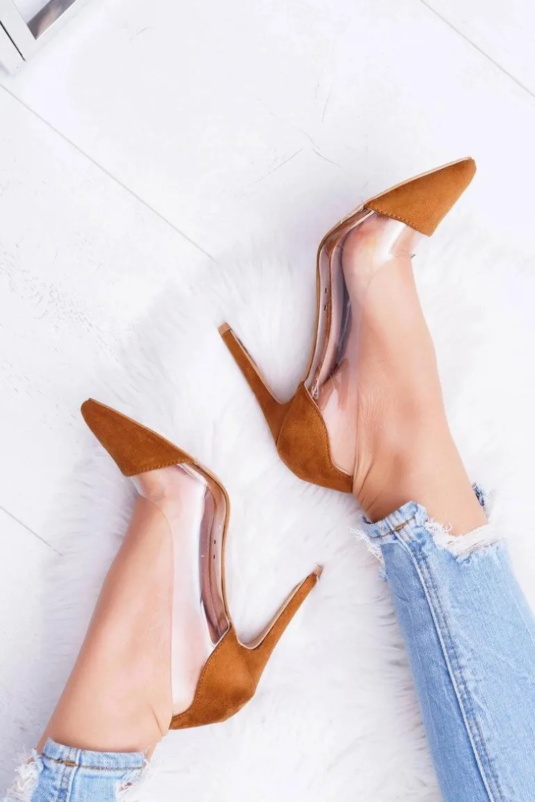 Szpilki Damskie Transparentne W Szpic Camel Live