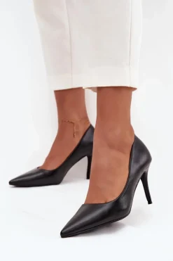 Szpilki Damskie Z Eko Skóry Czarne Sivana