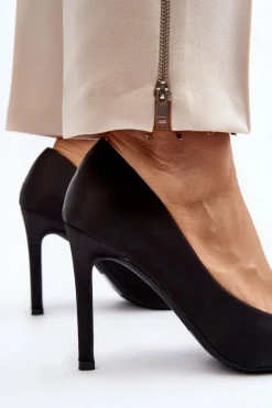 Szpilki Z Kokardą Czarne Fairine