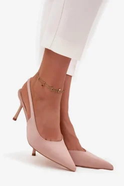 Szpilki Z Odkrytymi Piętami Beżowe Lenira