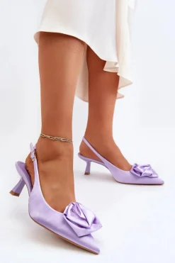 Szpilki Z Ozdobą Fioletowe Ozena