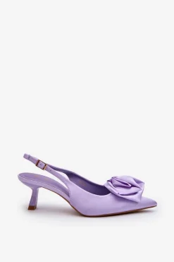 Szpilki Z Ozdobą Fioletowe Ozena