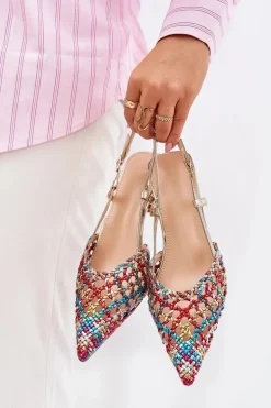 Szpilki Ze Szpiczastym Noskiem I Odkrytą Piętą Multikolor Umirana