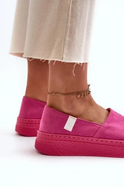 Tenisówki Damskie Na Platformie NN276009 Memory Foam System Fuksja