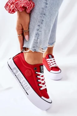 Tenisówki Na Platformie BIG STAR II274025 Czerwone
