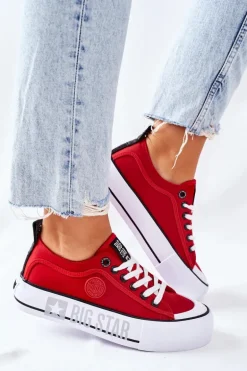 Tenisówki Na Platformie BIG STAR II274025 Czerwone