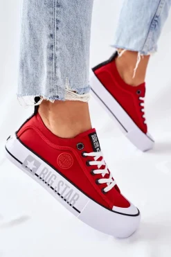 Tenisówki Na Platformie BIG STAR II274025 Czerwone