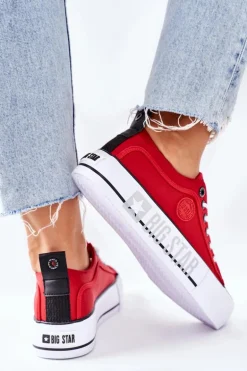 Tenisówki Na Platformie BIG STAR II274025 Czerwone
