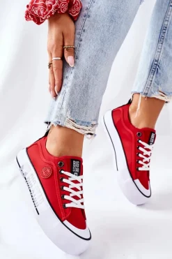 Tenisówki Na Platformie BIG STAR II274025 Czerwone