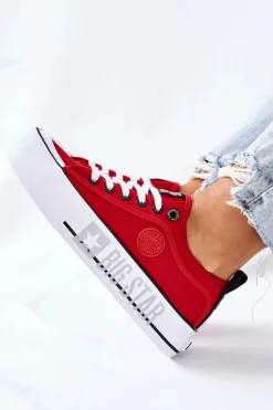 Tenisówki Na Platformie BIG STAR II274025 Czerwone