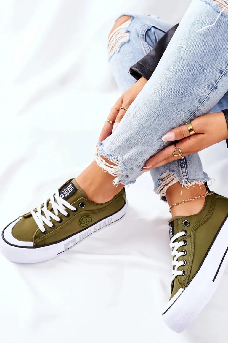 Tenisówki Na Platformie BIG STAR II274024 Khaki