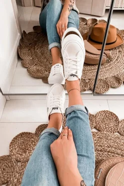 Tenisówki Na Platformie Lee Cooper LCW-22-31-0837L Białe