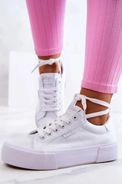 Tenisówki Na Platformie Lee Cooper LCW-22-31-0884L Białe