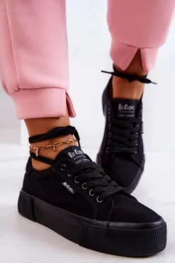 Tenisówki Na Platformie Lee Cooper LCW-22-31-0885L Czarne