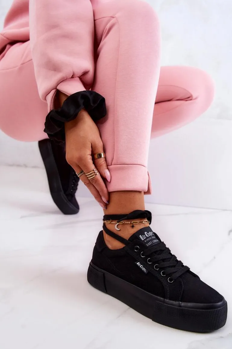 Tenisówki Na Platformie Lee Cooper LCW-22-31-0885L Czarne