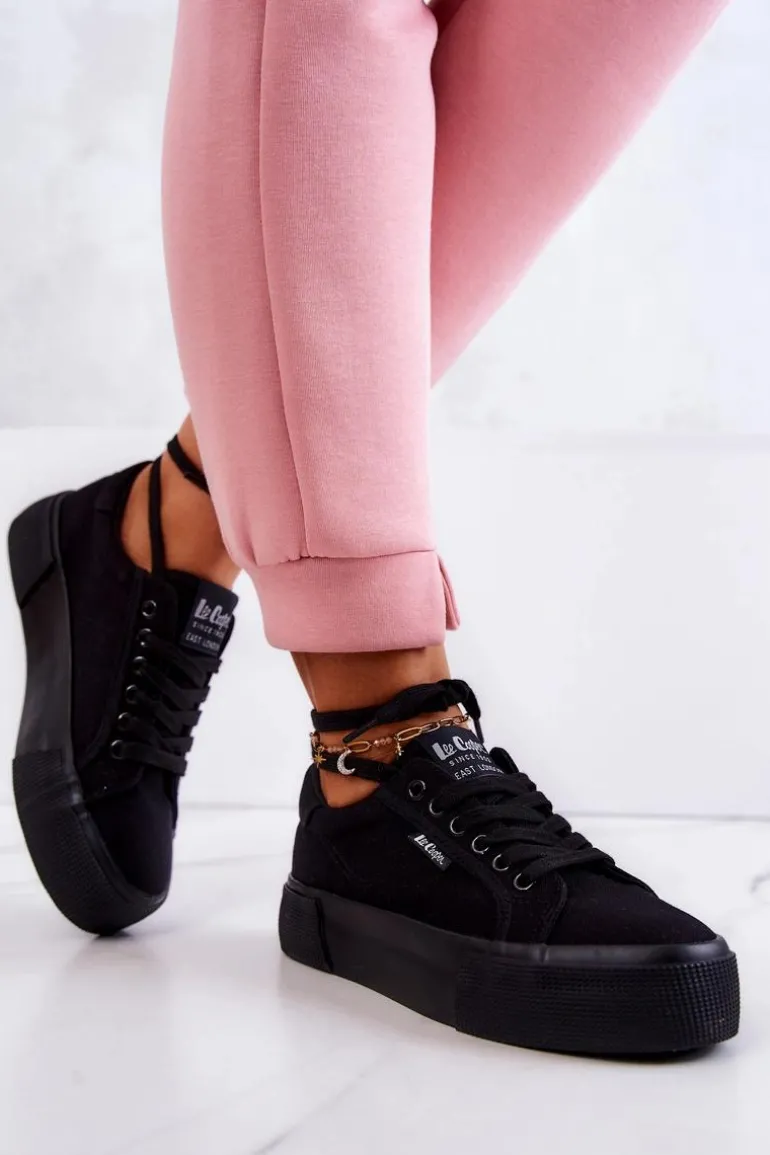 Tenisówki Na Platformie Lee Cooper LCW-22-31-0885L Czarne