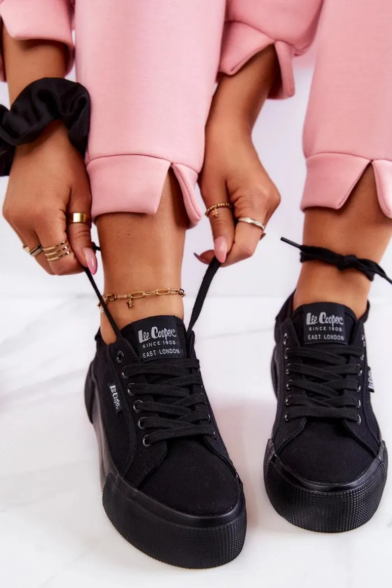 Tenisówki Na Platformie Lee Cooper LCW-22-31-0885L Czarne