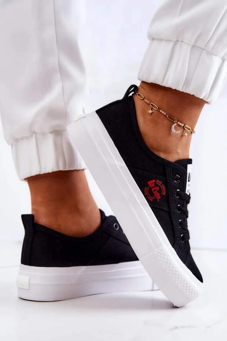 Tenisówki Na Platformie Lee Cooper LCW-22-31-0835L Czarne