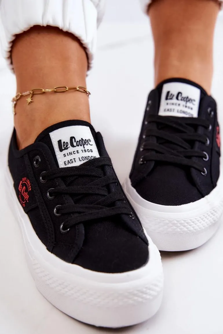 Tenisówki Na Platformie Lee Cooper LCW-22-31-0835L Czarne