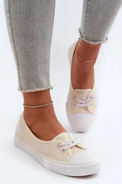 Tenisówki Trampki Damskie Lee Cooper LCW-24-31-2728 Beżowe