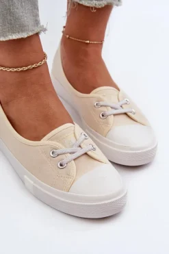 Tenisówki Trampki Damskie Lee Cooper LCW-24-31-2728 Beżowe