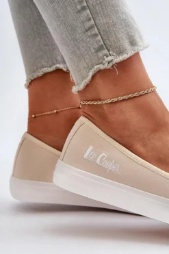 Tenisówki Trampki Damskie Lee Cooper LCW-24-31-2728 Beżowe