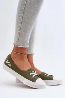 Tenisówki Trampki Damskie Lee Cooper LCW-24-31-2729 Zielone
