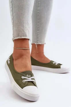 Tenisówki Trampki Damskie Lee Cooper LCW-24-31-2729 Zielone