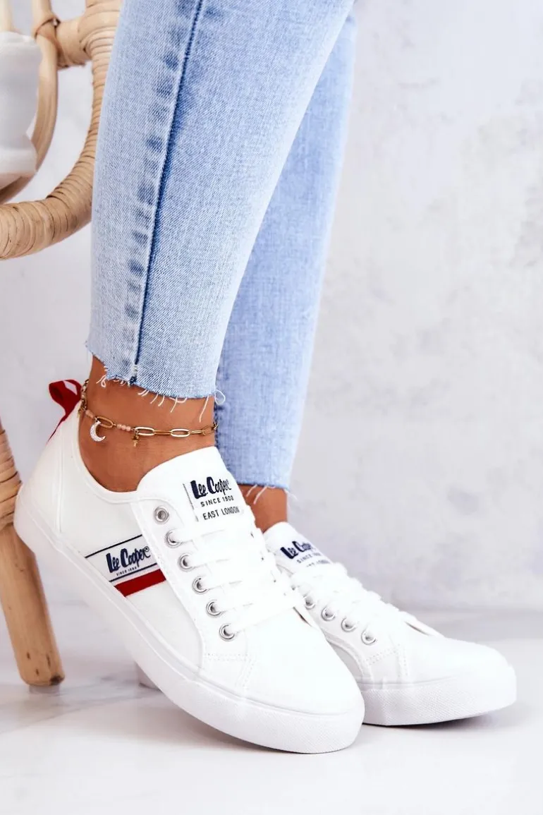 Tenisówki Trampki Lee Cooper LCW-22-31-0830L Białe