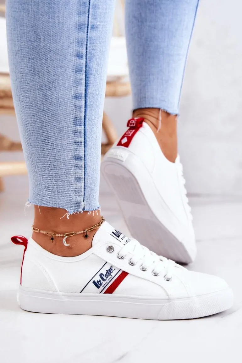 Tenisówki Trampki Lee Cooper LCW-22-31-0830L Białe