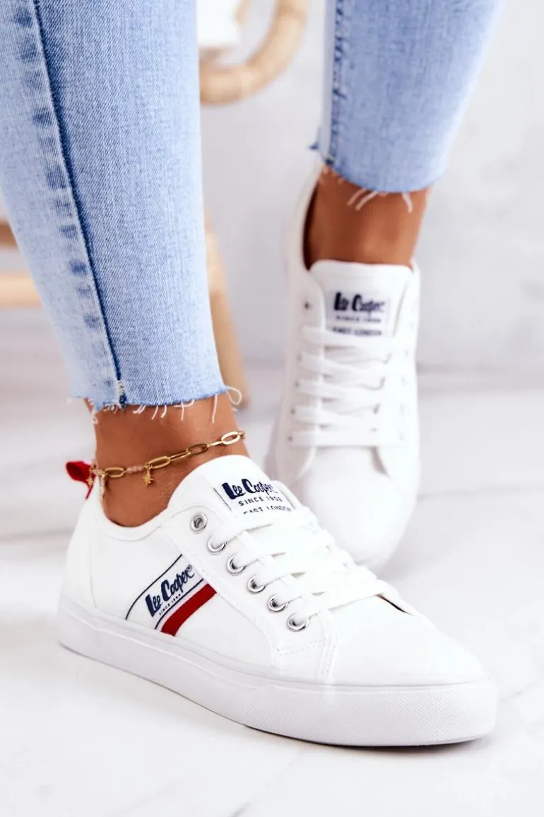 Tenisówki Trampki Lee Cooper LCW-22-31-0830L Białe