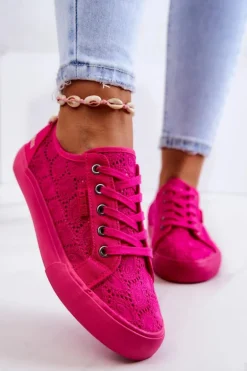 Trampki Ażurowe BIG STAR JJ274060 Różowe