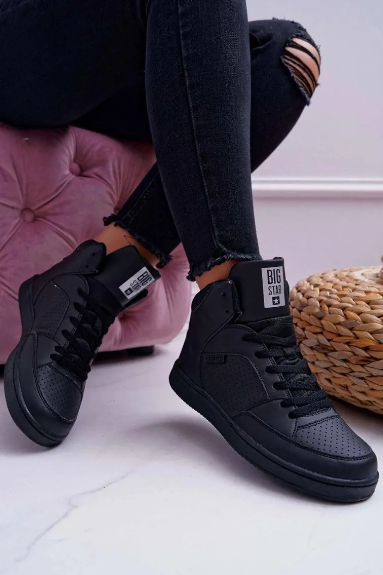 Trampki Damskie Big Star Wysokie Czarne EE274211