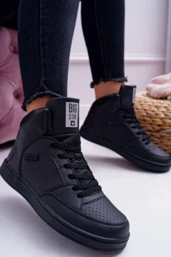 Trampki Damskie Big Star Wysokie Czarne EE274211