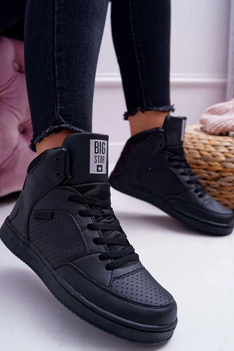 Trampki Damskie Big Star Wysokie Czarne EE274211