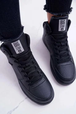 Trampki Damskie Big Star Wysokie Czarne EE274211