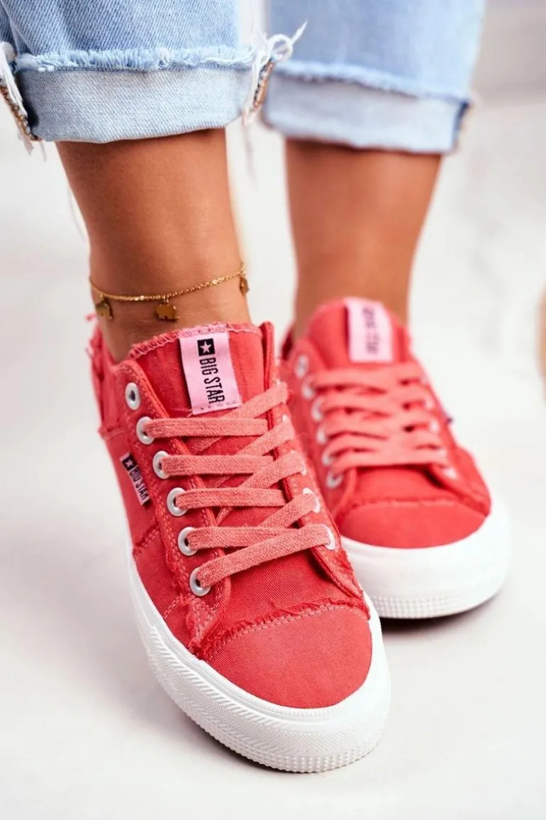 Trampki Damskie Big Star Czerwone DD274449