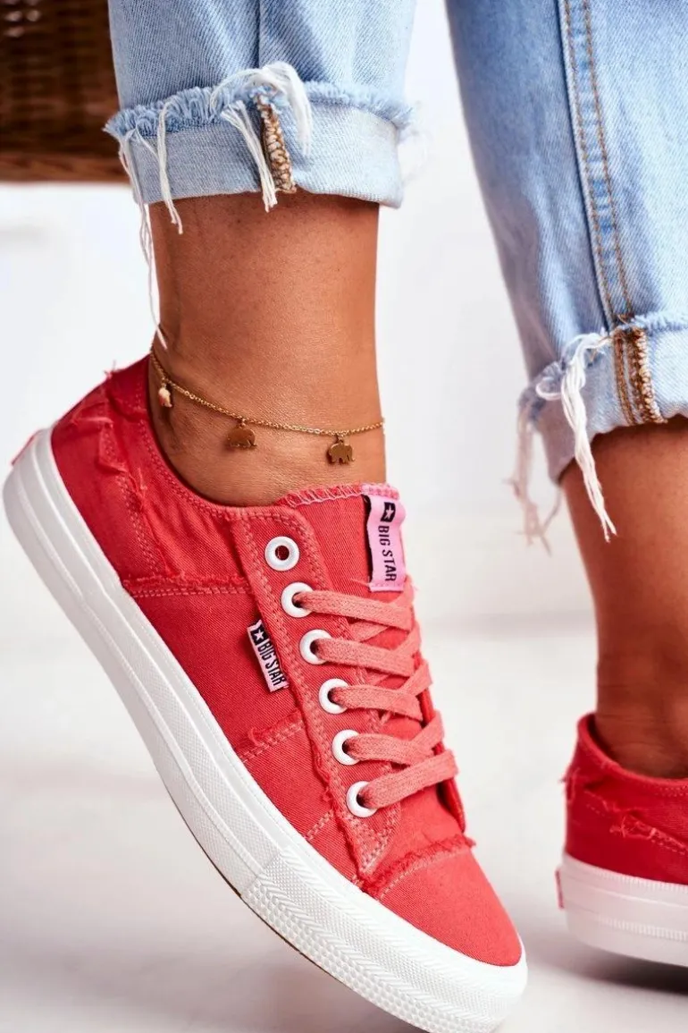 Trampki Damskie Big Star Czerwone DD274449