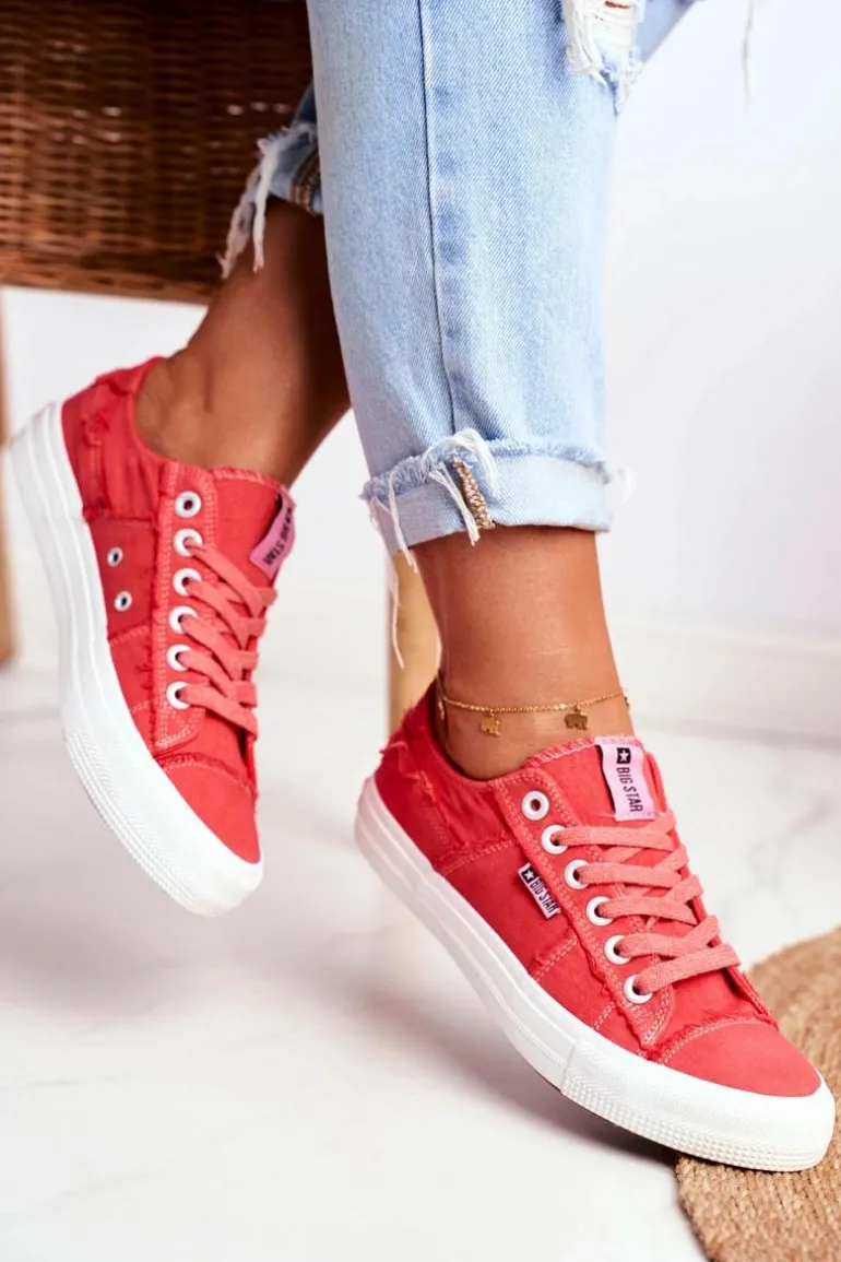 Trampki Damskie Big Star Czerwone DD274449