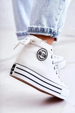 Trampki Damskie Big Star Białe GG274013